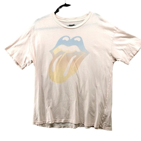 American Eagle Rolling Stones Band Tee Womens S Oversized T Shirt Distressed - Picture 1 of 12